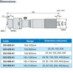 ⁦ميكرومتر داخلى بالوصلات اكيود 100-2100 مم دقة 0.01 مم ACCUD⁩ - الصورة ⁦3⁩