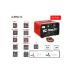 ⁦تنجر شحن تيلوين 1فاز  (12فولت-225امبير) (24فولت-180امبير) TELWIN  Alpine20⁩ - الصورة ⁦3⁩