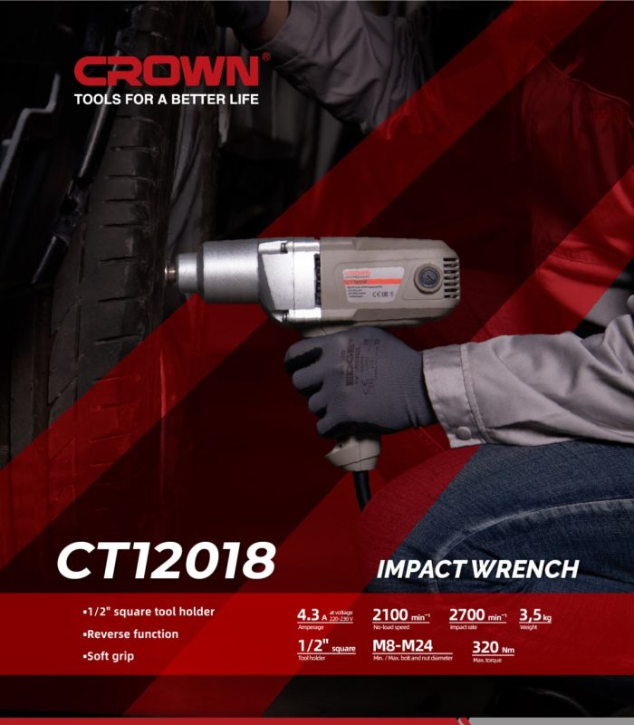 ⁦شنيور حل و ربط كراون 1/2 بوصه 900 وات موديل CROWN - CT12018-B3⁩ - الصورة ⁦6⁩