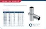 ⁦لقمة رباط مسدسه طويلة مربع 1/2 بوصه 30 مم أي بى تى - 20 APT CR-V⁩ - الصورة ⁦2⁩