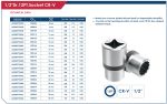 ⁦لقمة رباط مشرشرة مربع 1/2 بوصه 8 مم أي بى تى - 20 APT CR-V⁩ - الصورة ⁦2⁩