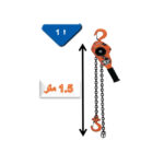 ⁦راتشة جنزير فيتال 1.5 متر ياباني مقاس 1 طن فيتال VITAL-VR⁩ - الصورة ⁦2⁩