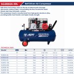 ⁦كمبروسر اي بي تي نحاس سعة 50 لتر 2 حصان سير صينى 220 فولت موديل  APT - SG2055A-50L-2HP⁩ - الصورة ⁦2⁩