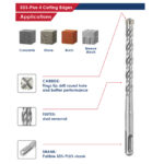 ⁦بنط هيلتى SDS-Plus-4 خدمة شاقة ( ×4 ) فديـا   10 × 400 مم اي بي تي موديل APT LCA04100400⁩ - الصورة ⁦2⁩