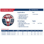 ⁦حجارة جلخ PRO حديد 22.2×6.0×125 مم اي بي تي موديل APT APTP71256022⁩ - الصورة ⁦2⁩