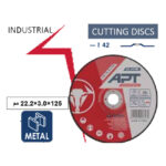 ⁦حجارة قطعية حديد 125×3.0×22.2 مم اي بي تي IND موديل APT APTI21253022⁩ - الصورة ⁦3⁩