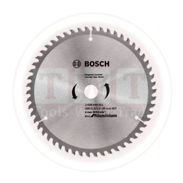 ⁦صينية منشار 7.25 بوصة  للالومنيوم 60 سنة ايكولاين BOSCH Eco line CSB For Aluminum 184x20-60⁩ - الصورة ⁦1⁩