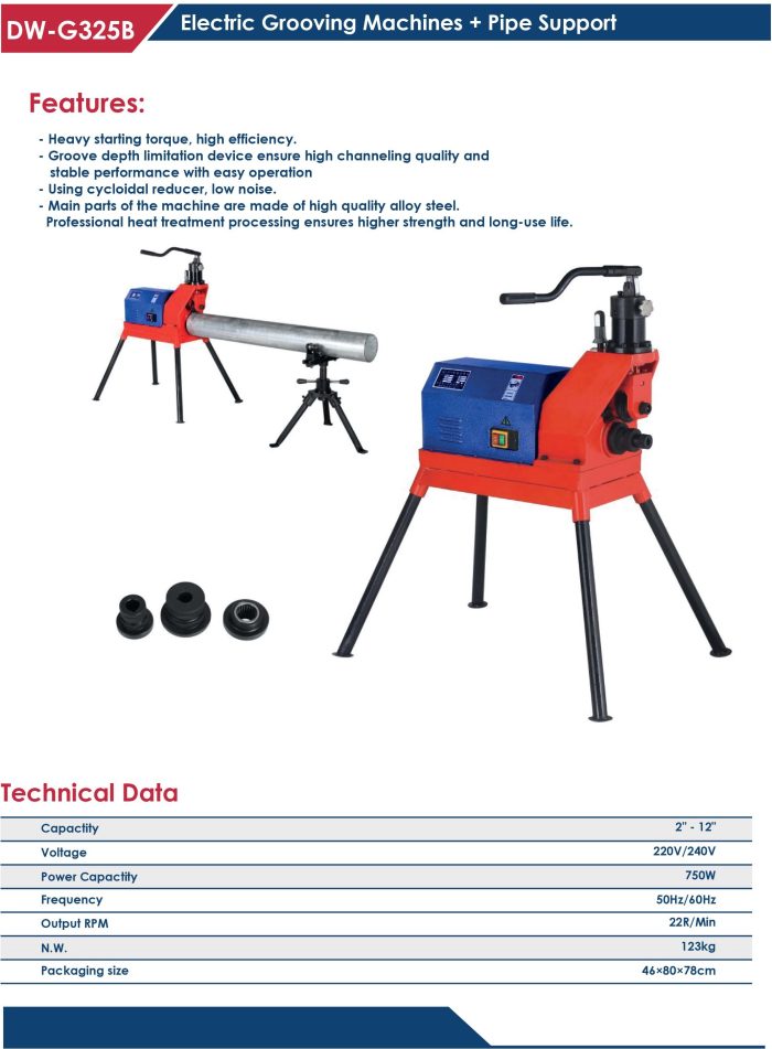 ⁦ماشينة جروف هيدروليك اي بي تي  12 بوصه جدول 10 و 8 بوصه جدول موديل APT- DW-G325B⁩ - الصورة ⁦2⁩
