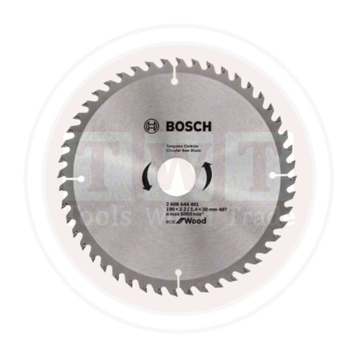⁦صينية منشار 7.5 بوصة للخشب 48 سنة ايكولاين BOSCH Eco Line CSB For Wood 190x20-48⁩ - الصورة ⁦1⁩