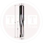 بنطه  Down-Cut Spiral Bit Solid HW D=10x42x90 Z3/R RH CMT