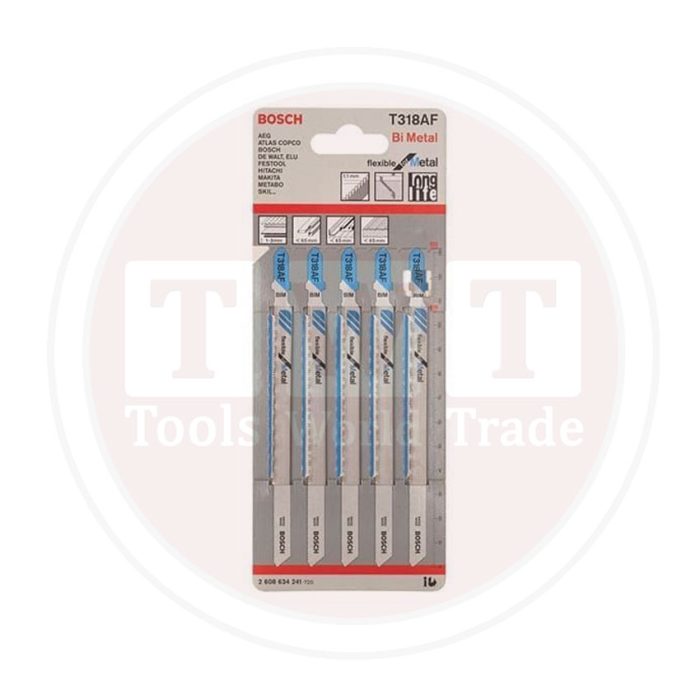 ⁦سلاح منشار اركيت مرن بوش للحديد 5 قطع BOSCH JSB T318 Af Flexible for Metal 5 Pcs⁩ - الصورة ⁦1⁩
