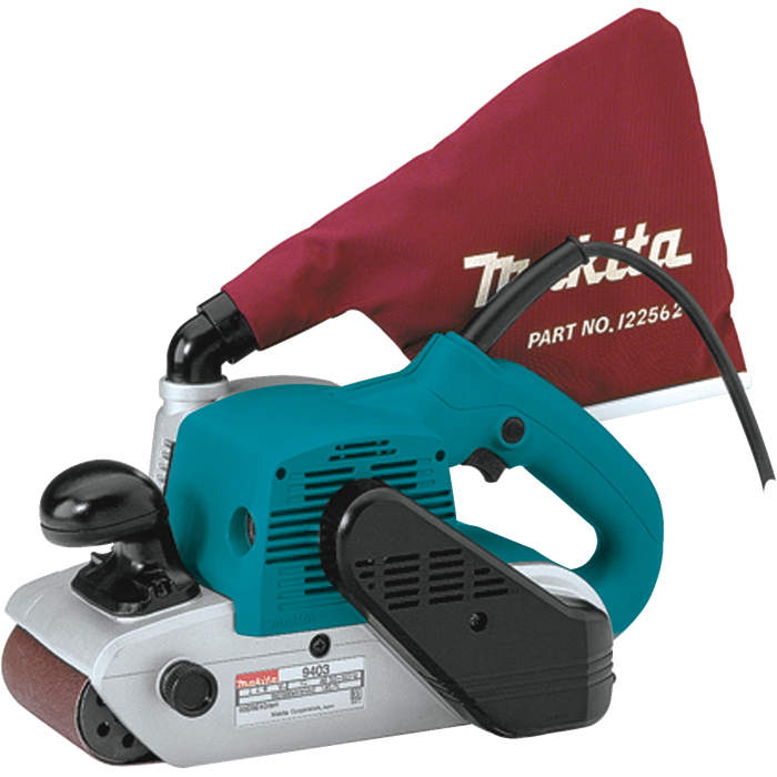 ⁦صنفره دبابه ماكيتا 1200 وات (100X610مم)-500هزه لكل دقيقه-5.9كجم موديل - MAKITA 9403⁩ - الصورة ⁦2⁩