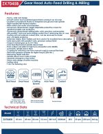 ⁦مثقاب فريزة اي بي تي 45مم جيربوكس 1500وات تبريد مياة 380فولت موديل APT  ZX7045B⁩ - الصورة ⁦2⁩