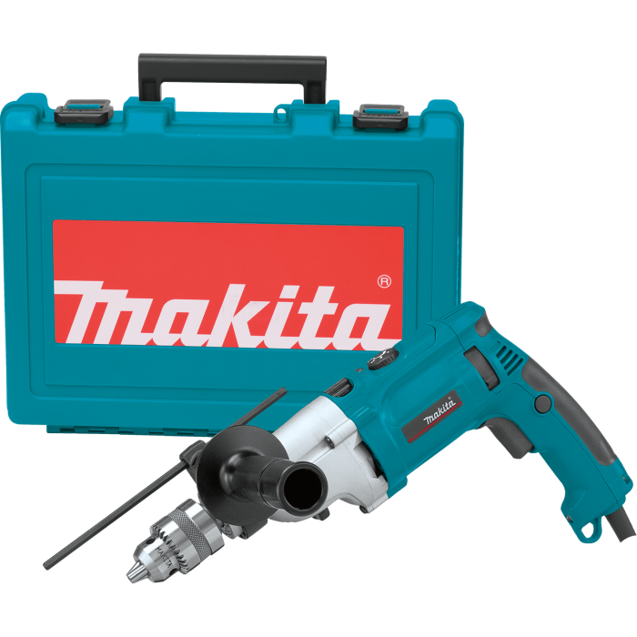 ⁦شنيور ماكيتا 16 مم في الحديد 20 مم خرسانه سرعتين 1010 وات إتجاهين شنطه 2.4 كجم موديل - MAKITA  HP2070⁩ - الصورة ⁦2⁩