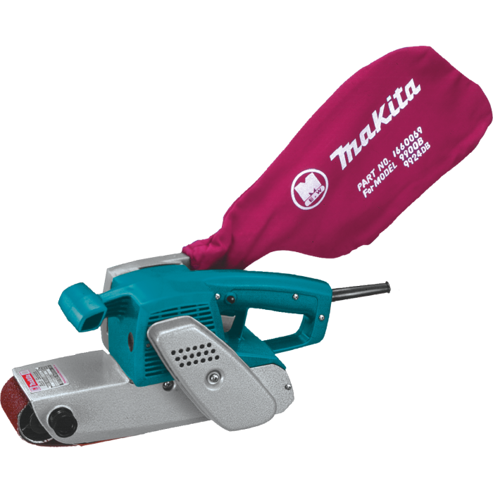 ⁦صنفره دبابه ماكيتا 850وات (76X610مم) 400هزه لكل دقيقه 4.8كجم موديل  MAKITA  9924DB⁩ - الصورة ⁦2⁩