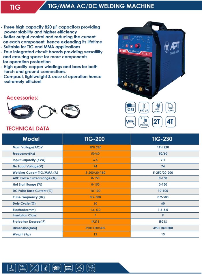⁦TIG-200   إنفيرتور أرجون صينى 220ف 180 أمبير⁩ - الصورة ⁦2⁩
