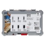 مجموعه من بنط الراوتر للتجاويف المستقمية 6 قطع كعب 6 مم BOSCH pcs 6 pcs Straight 6 mm s