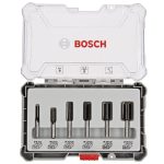 مجموعه من بنط الراوتر للتجاويف المستقيمة 6 قطع كعب 8 مم BOSCH 6 pcs Straight 8mm s