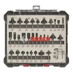مجموعه من بنط الراوتر للتجاويف المستقيمه و الدائريه 30 قطعه كعب 6 مم  BOSCH 30 pcs Mixed 6mm sha