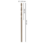 ⁦علبة بنط كوبلت للتخريم فى الاستانلس 10 قطع 1.5مم بوش BOSCH PACK OF  10 Metal Drill Bits  HSS-CO 1.5X18X40⁩ - الصورة ⁦3⁩