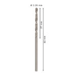 ⁦علبة بنط حدادى 10قطع قطر 2.2 مم بوش BOSCH HSS-G 2.2 MM  10 PCS⁩ - الصورة ⁦2⁩