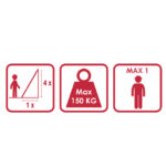 ⁦سلم الومنيوم مفرد اي بي تي الطول 1.96 متر 7 درجه APT AL-007⁩ - الصورة ⁦4⁩