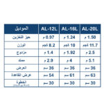 ⁦سلم الومنيوم مزدوج مفصلي تليسكوبي اي بي تي الطول مزدوج 1.50 م - مزدوج ممتد 2.5 م  مفرد 5.1 م 20 درجه APT  AL-20L⁩ - الصورة ⁦3⁩