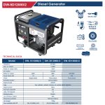 ⁦مولد ديزل مارش/عجل 12 كيلو واط 380/220 فولت موديل DW-5D12000/2 ماركة اي بي تي APT⁩ - الصورة ⁦2⁩