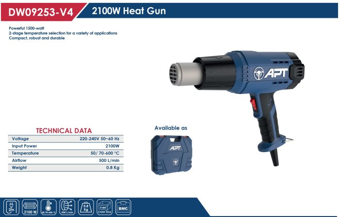 ⁦مسدس تسخين 2100 وات اي بي تي موديل APT DW09253-V4⁩ - الصورة ⁦2⁩