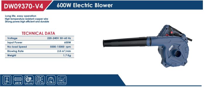 ⁦بلاور اي بي تي سرعات 600 وات APT DW09370-V4⁩ - الصورة ⁦3⁩