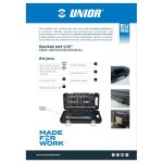 ⁦طقم لقم مسدس 1/2 بوصة 24 قطعة ماركة يونيور UNIOR⁩ - الصورة ⁦2⁩
