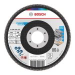صنفرة مروحية حديد / استانلس 4.5 بوصة منحنية خشانة 40 ماركة بوش BOSCH X451 Flap Disc Blue Alox Ø115 T29 "Curved" G40 Display