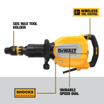 ⁦شاكوش تكسير ديوالت بدون شربون 12 كيلو 1700 وات موديل DEWALT D25911K-GB⁩ - الصورة ⁦2⁩