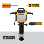 ⁦شاكوش تكسير ديوالت بدون شربون 1800 وات 16 كيلو -HEX  موديل DEWALT D25966-GB⁩ - الصورة ⁦3⁩